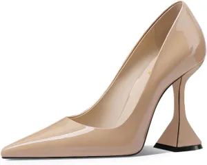 YDN Women Pointed Toe Slip on Pumps Special Kitten High Heel Shoe for Party Prom Dress Lady Size 4-16 US