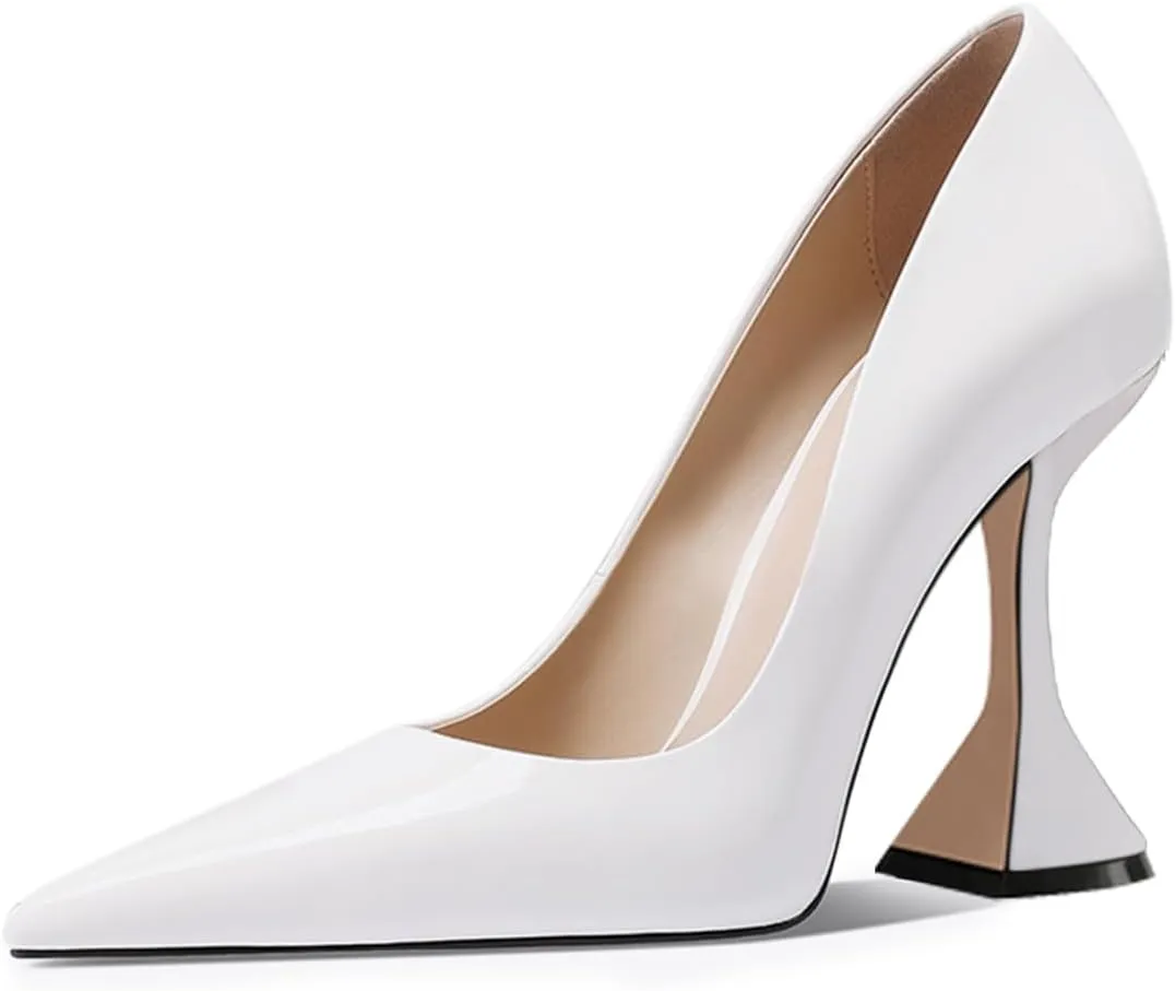 YDN Women Pointed Toe Slip on Pumps Special Kitten High Heel Shoe for Party Prom Dress Lady Size 4-16 US