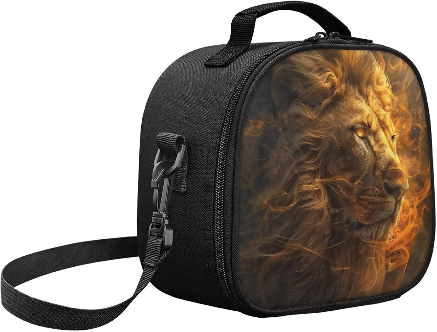 Yellow Lion Kids Lunch Bag for Outdoor Activities Thermal Boys Lunch Bag Kids Cute Cartoon Design Kids Love Retards Food Temperature Loss for Lunch Boxes Food Drinks Etc