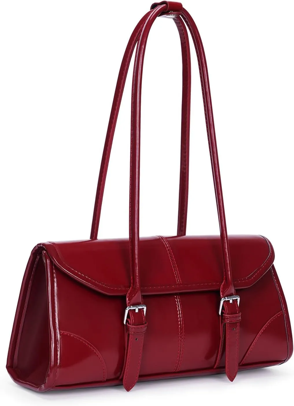 YFGBCX Faux Leather Tote Bag for Women Burgundy Purses Small Shoulder Bag Wine Colored Purse Y2k Red Handbag Purse