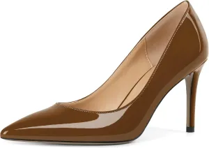 YODEKS Women's High Heel Pumps Pointed Toe Classic 85mm Stiletto Heels Patent Party Dress Shoes