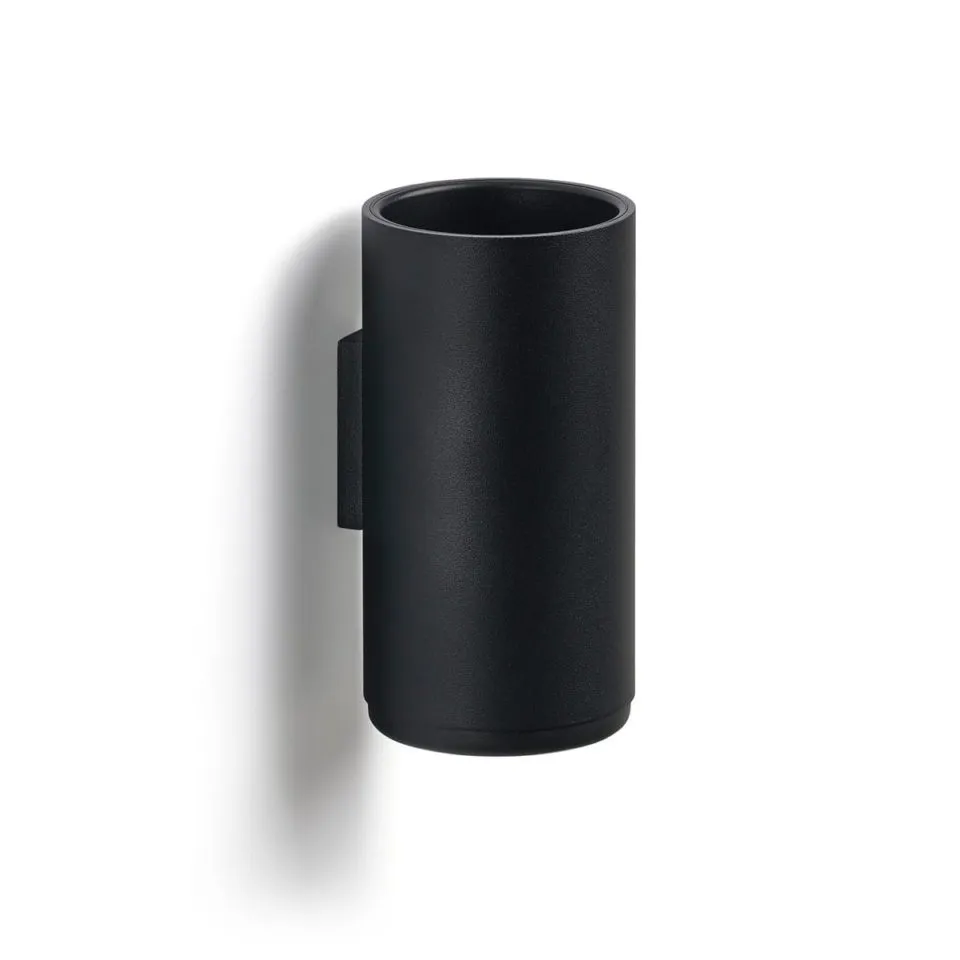 ZONE DENMARK Rim Toothbrush Mug for Wall, H14cm, Black
